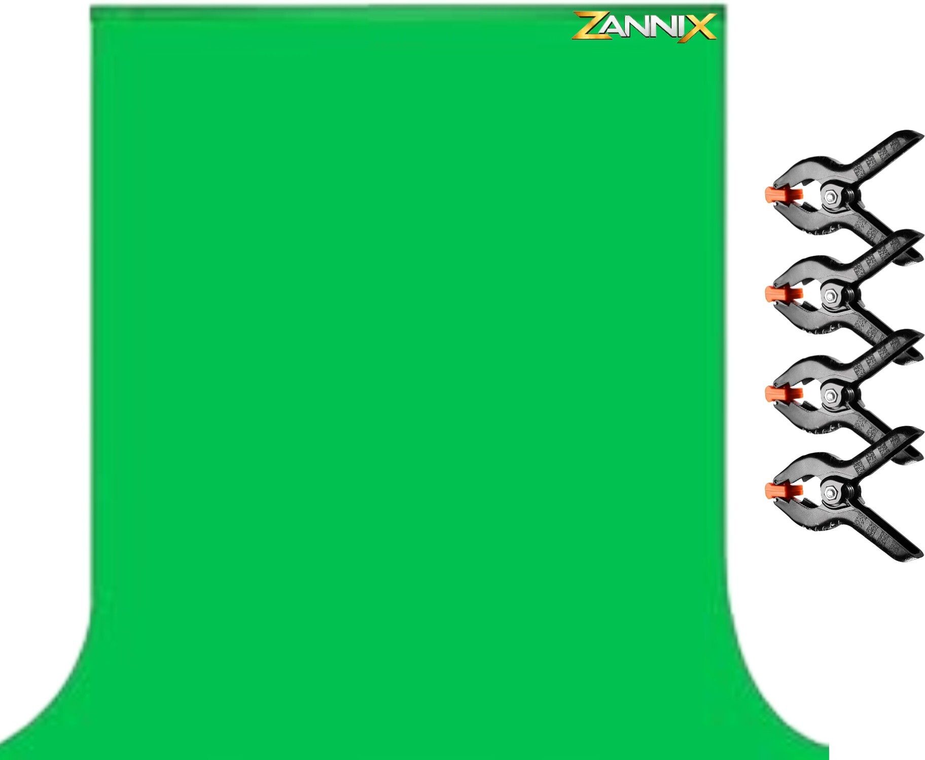 ZANNIX 8x12 ft Green Screen Background with 4 Support Clamps for Photography & Video Reflector-image-22