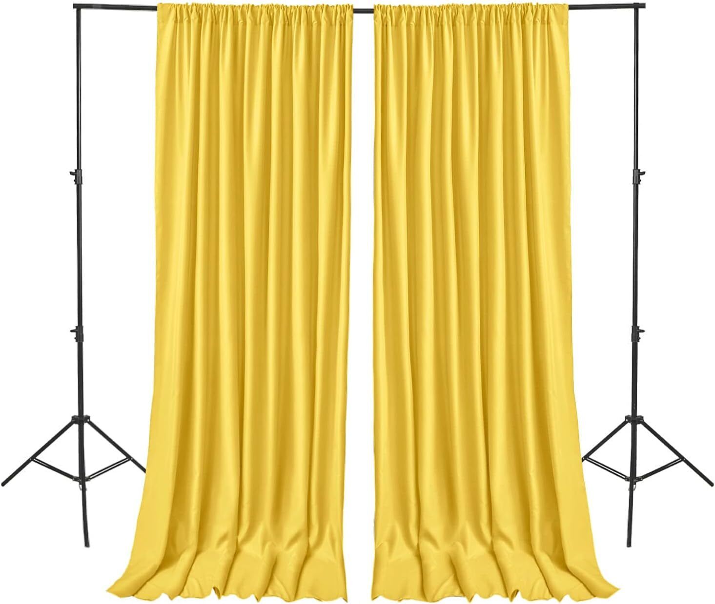 Vistook 4x12FT Decoration Backdrop Lemon Curtain Drapes Backdrop Panels Background Reflector-image-48