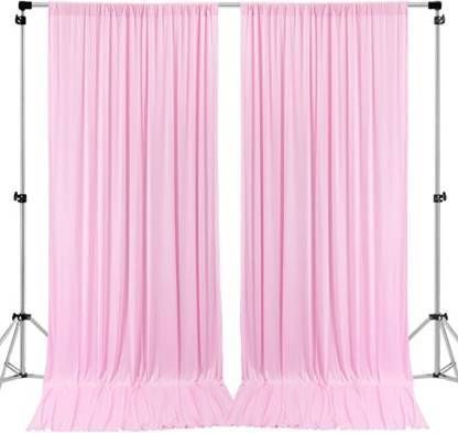 Stookin Pink Decoration Backdrop Curtain Background Wedding Parties 5x12Ft (Set of 2) Reflector-picture-23
