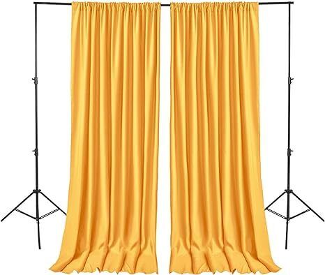 Cam cart 5x12FT Decoration Backdrop Yellow Curtain Drapes Backdrop Panels Background Reflector-image-29