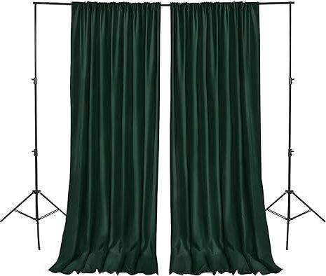 Vistook 4x12FT Decoration Backdrop Dark Green Curtain Drapes Backdrop Panels Background Reflector-image-42