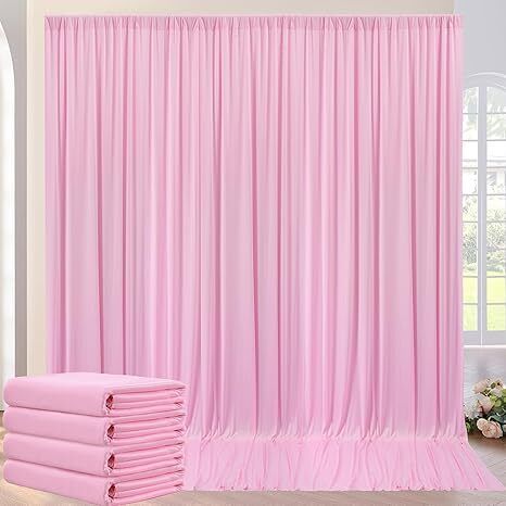 Cam cart 16×08ft,Pink No Wrinkle Polyester Photography Backdrop (4×8ft 4Pcs Panel) Reflector-picture-46