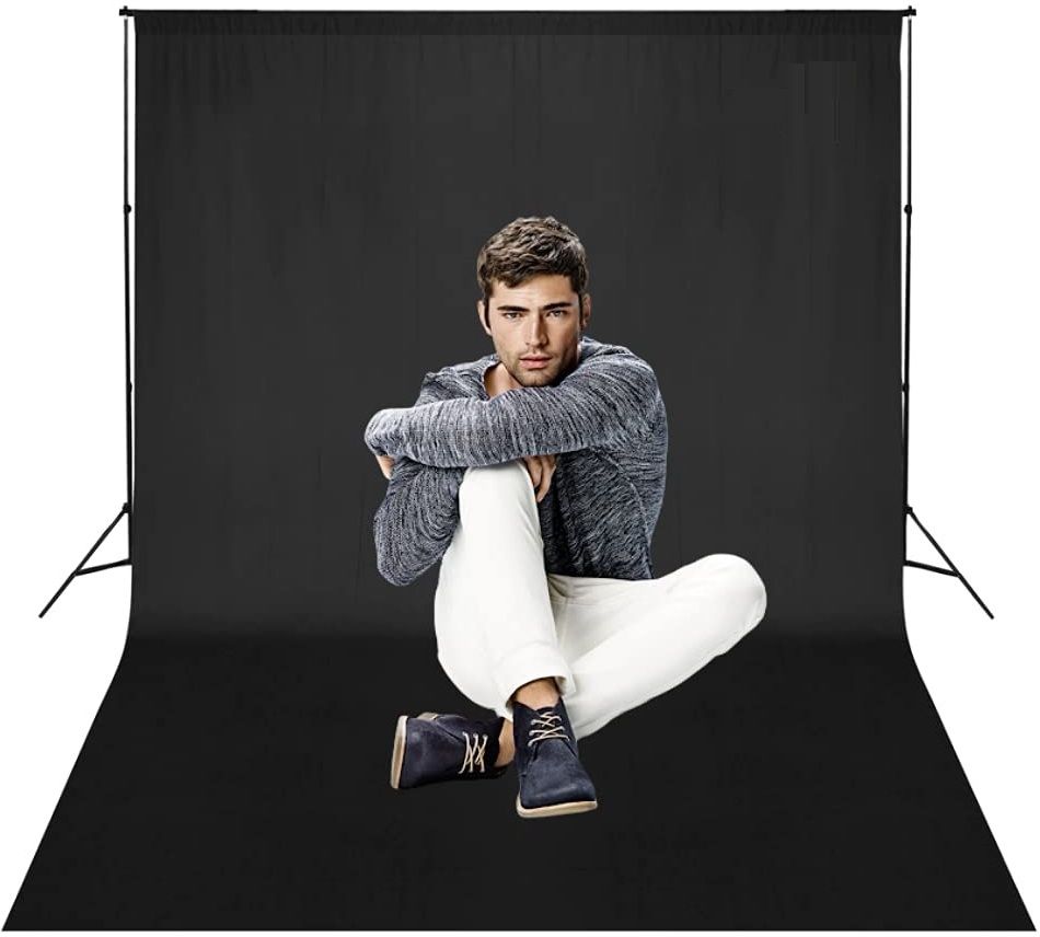 VTS Black Backdrop for Photography 8 x 12 FT., High Density Polyester F.O. Heavy Reflector-picture-26