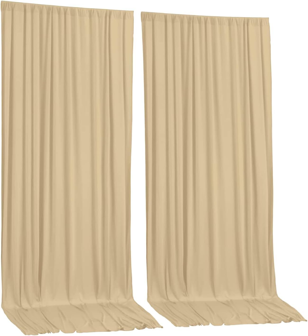 Stookin biege Decoration Backdrop Curtain Background Wedding Parties 5x12Ft (Set of 2) Reflector-picture-41