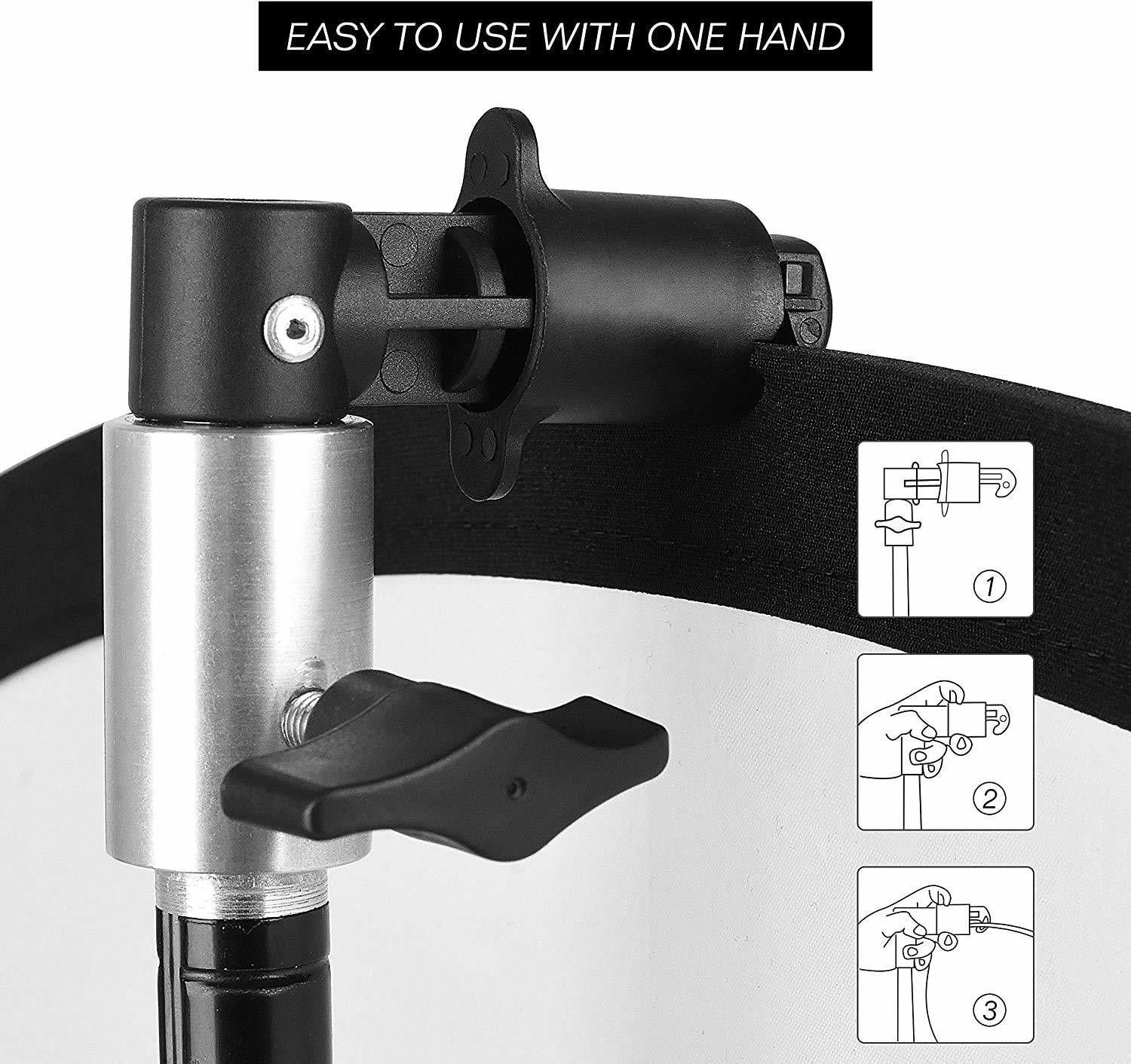 VTS Reflector Holder Stand Photography Heavy Duty Lights Stand Clip Reflector-image-29
