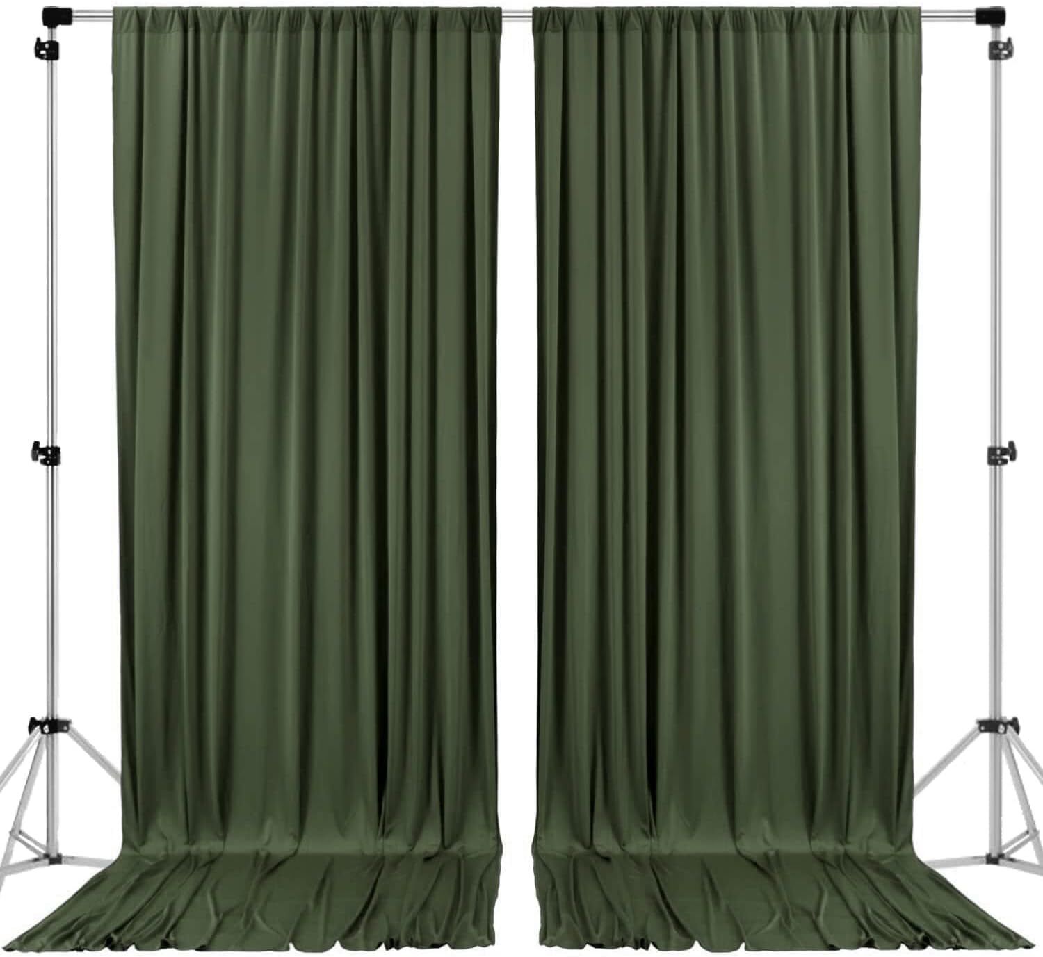 Stookin olive Decoration Backdrop Curtain Background Wedding Parties 5x12Ft (Set of 2) Reflector-picture-31