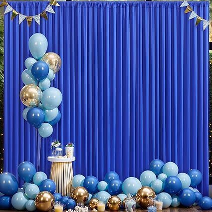 Stookin 4x10 RoyalBlue 2penal Backdrop Curtain -Wrinkle-Free Polyester Photography Reflector-image-24