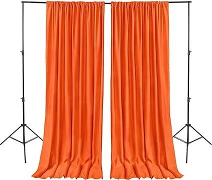 Cam cart orange Backdrop Curtain for Parties Background Curtains 4x10 2 penal Reflector-image-22
