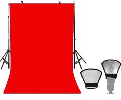 Stookin 8x10 Red Color Photography Studio Backdrop for Event Shoot & (Free Bounce Card) Reflector-image-7