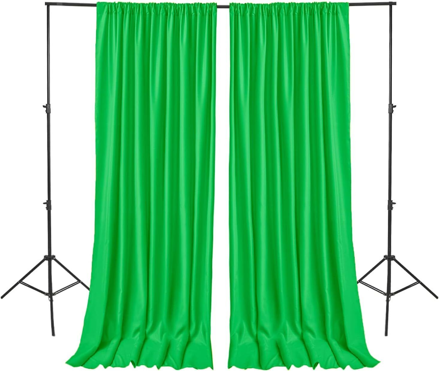 Stookin Green Decoration Backdrop Curtain Background Wedding Parties 5x12Ft (Set of 2) Reflector-picture-35