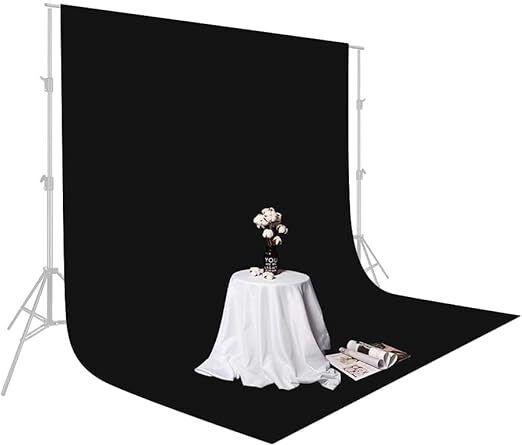 FLYING COLLECTION 8x12 Ft. Black Screen Backdrop Background Curtain Rod Pocket for Photography, Reflector-image-39