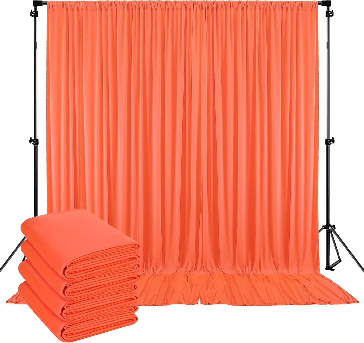 Cam cart 16×08ft,Orange No Wrinkle Polyester Photography Backdrop (4×8ft 4Pcs Panel) Reflector-picture-39