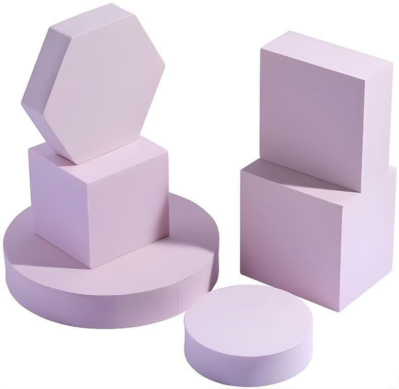 Smiledrive Product Photography Foam Props 6-Piece Set | Jewelry Photo Shoot Props - Pink Reflector-image-30