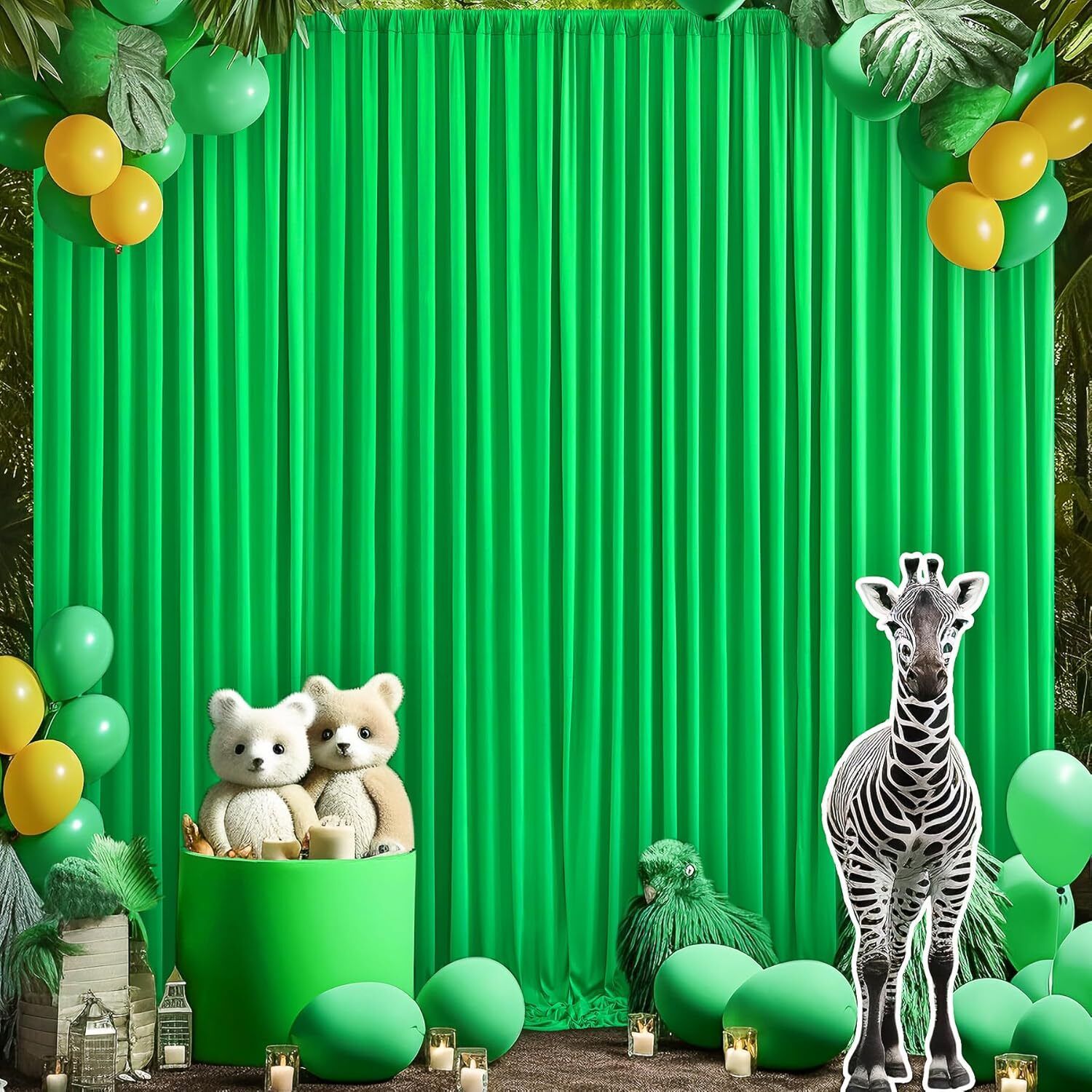 Cam cart 20X10ft Medium Green No Wrinkle Polyester Photography Backdrop 5×10ft 4Pcs Panel Reflector-image-44