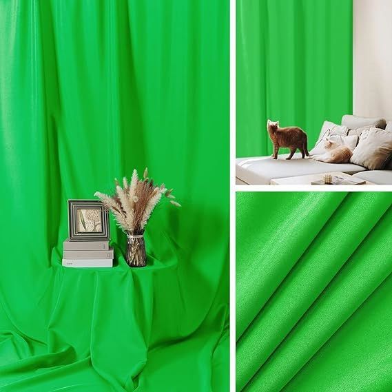 Kate 8x12FT Green Video Background Cloth, Decoration, FB, Teaching, Dancing, Reflector-picture-24