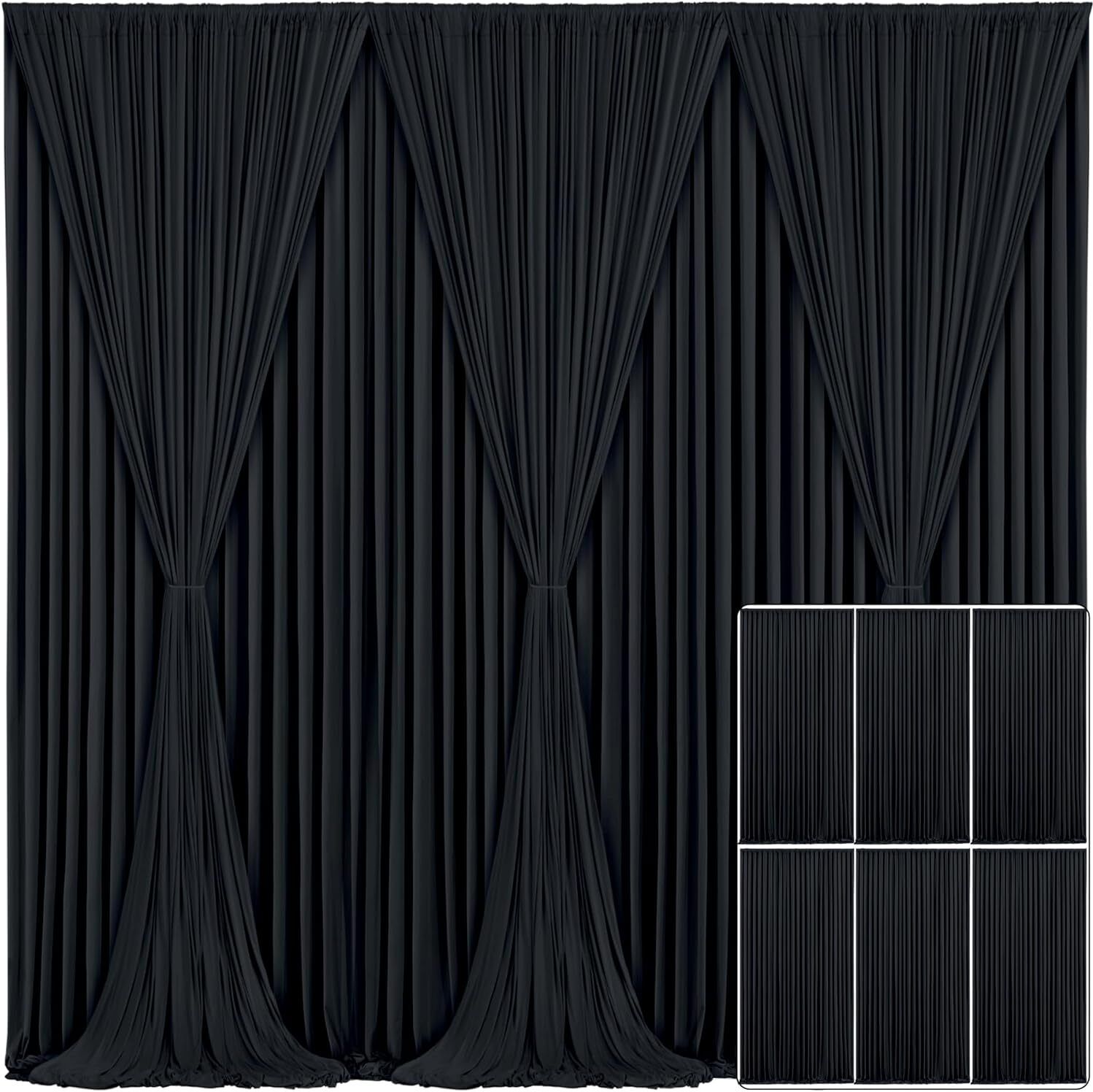 Cam cart 20X10ft ,Black No Wrinkle Polyester Photography Backdrop (5×10ft 4Pcs Panel) Reflector-picture-31