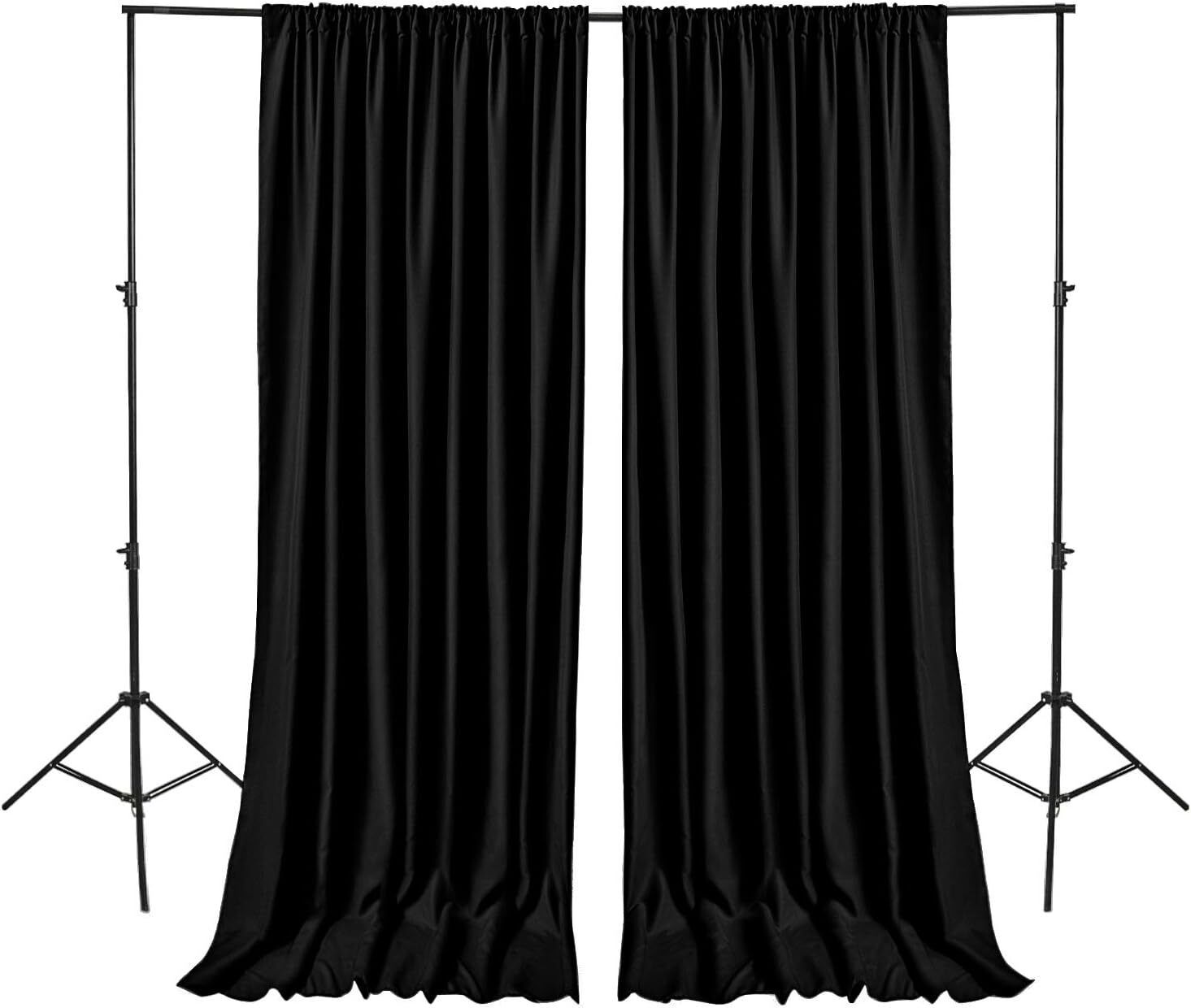 Vistook 5x12FT Decoration Backdrop Black Curtain Drapes Backdrop Panels Background Reflector-image-46