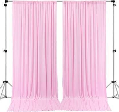 Vistook Pink Decoration Backdrop Curtain Background Wedding Parties 4x8Ft (Set of 2) Reflector