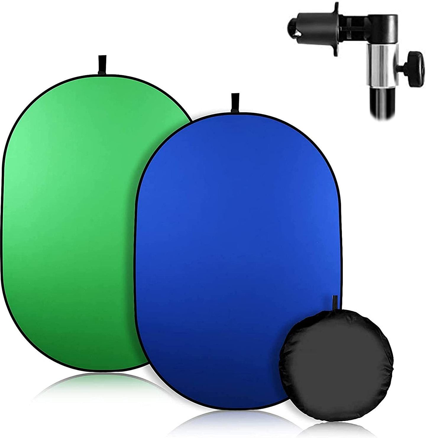MVPRO 4x7'Ft. Collapsible Chromakey Green/Blue 2-in-1 Background Panel & Support Stand Reflector-picture-48