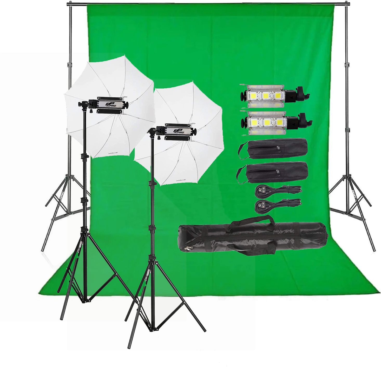 PICPRO 150w LED Porta Light Kit with Green Screen for Videoshoot, Photography, YouTube Reflector-picture-37