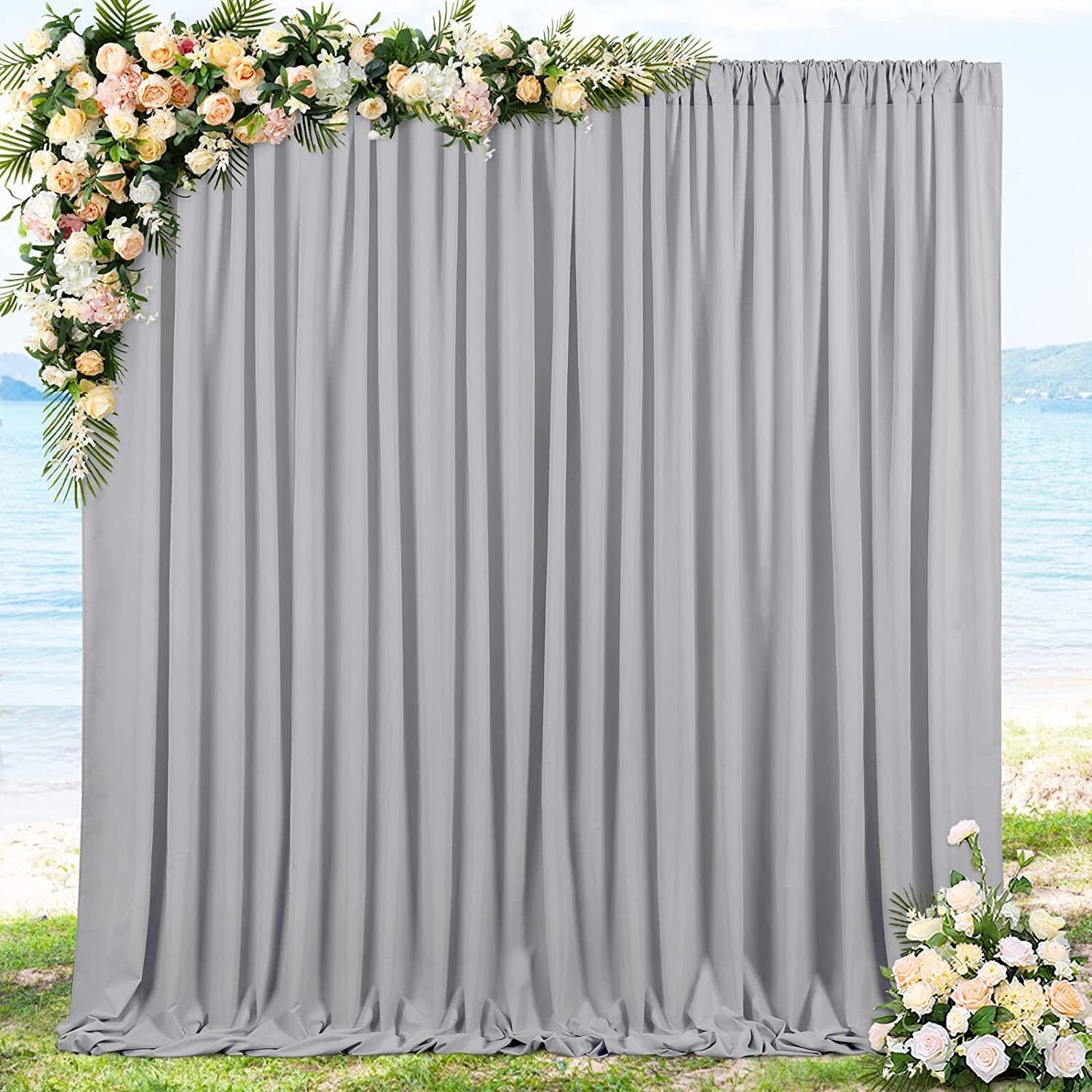 VRITASH 4X10ft SET OF 2 Grey Background Backdrop Indoor Outdoor YouTube Videos Reflector-picture-40