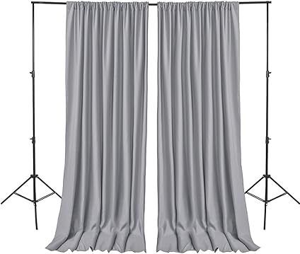 Cam cart grey Backdrop Curtain for Parties Background Curtains 4x8 (2 penal) Reflector-picture-34