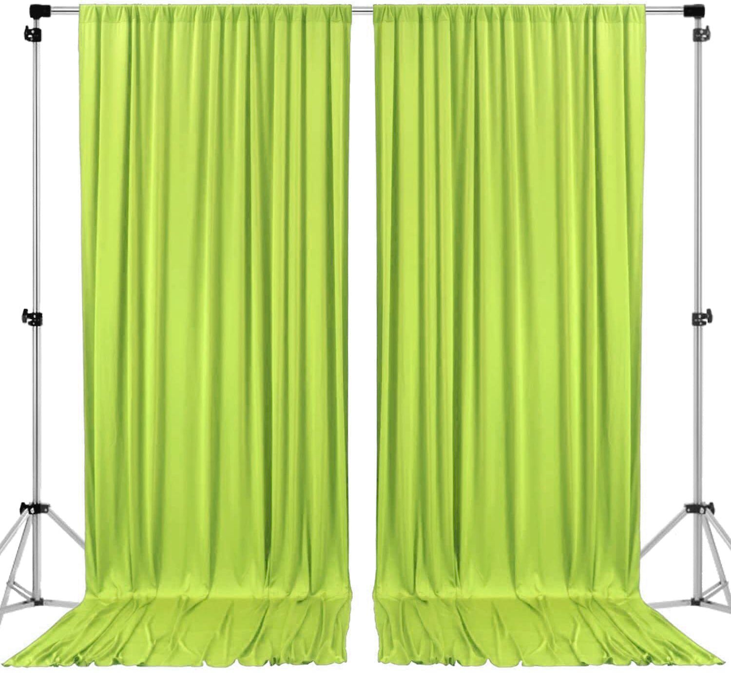 VK Vistook Perot Green Backdrop Curtain 2 Panels-Wrinkle-Free Polyester Wedding Party Photo Reflector-picture-13