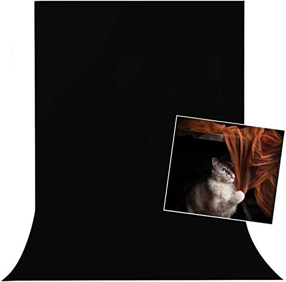 Hiffin 8X9Ft Black Screen Backdrop Photo Studio Photography Background Reflector Reflector-picture-11
