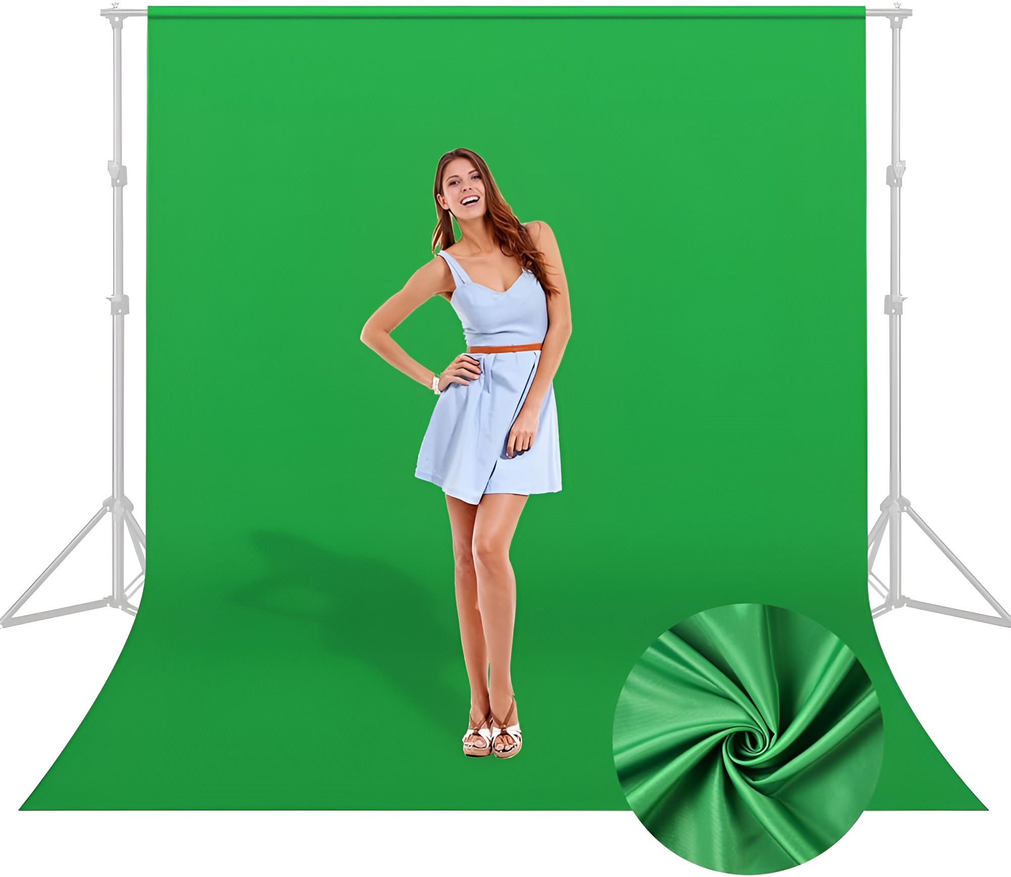 PARILON 6x7 FT Green Backdrop Photo Light Studio Photography Green Screen Reflector-image-31