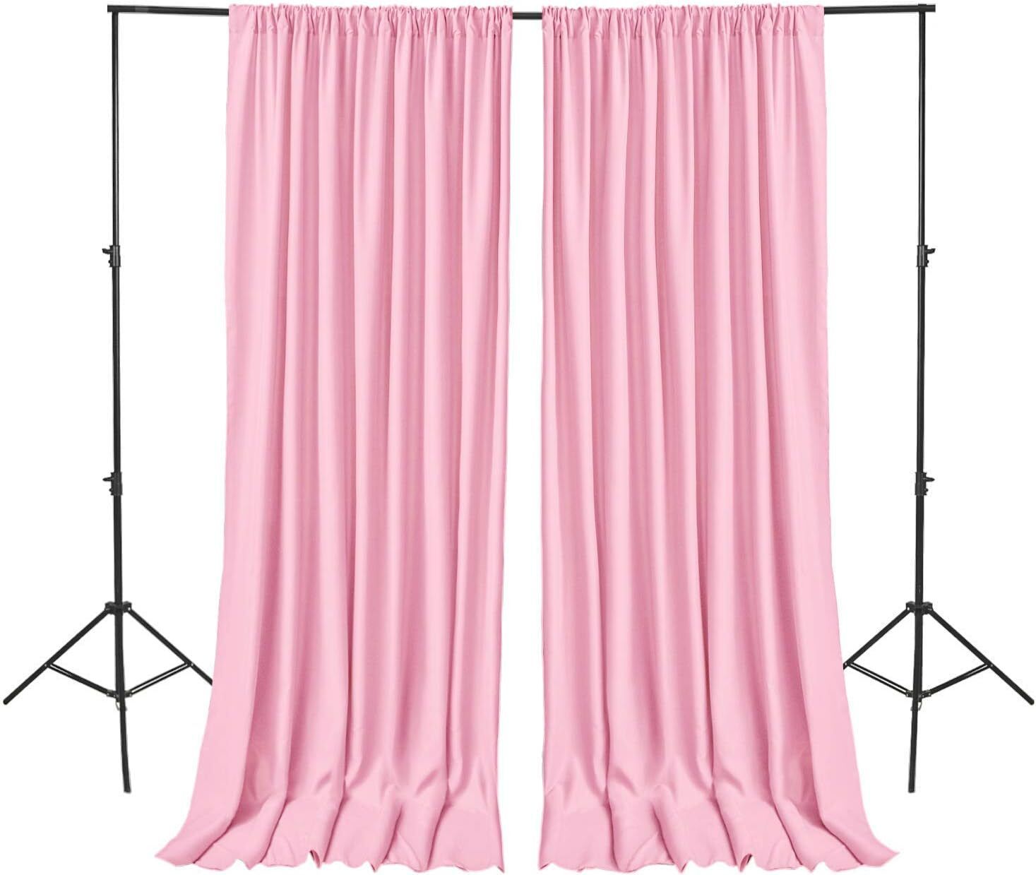 Vistook 4x10FT Decoration Backdrop Pink Curtain Drapes Backdrop Panels Background Reflector-image-40