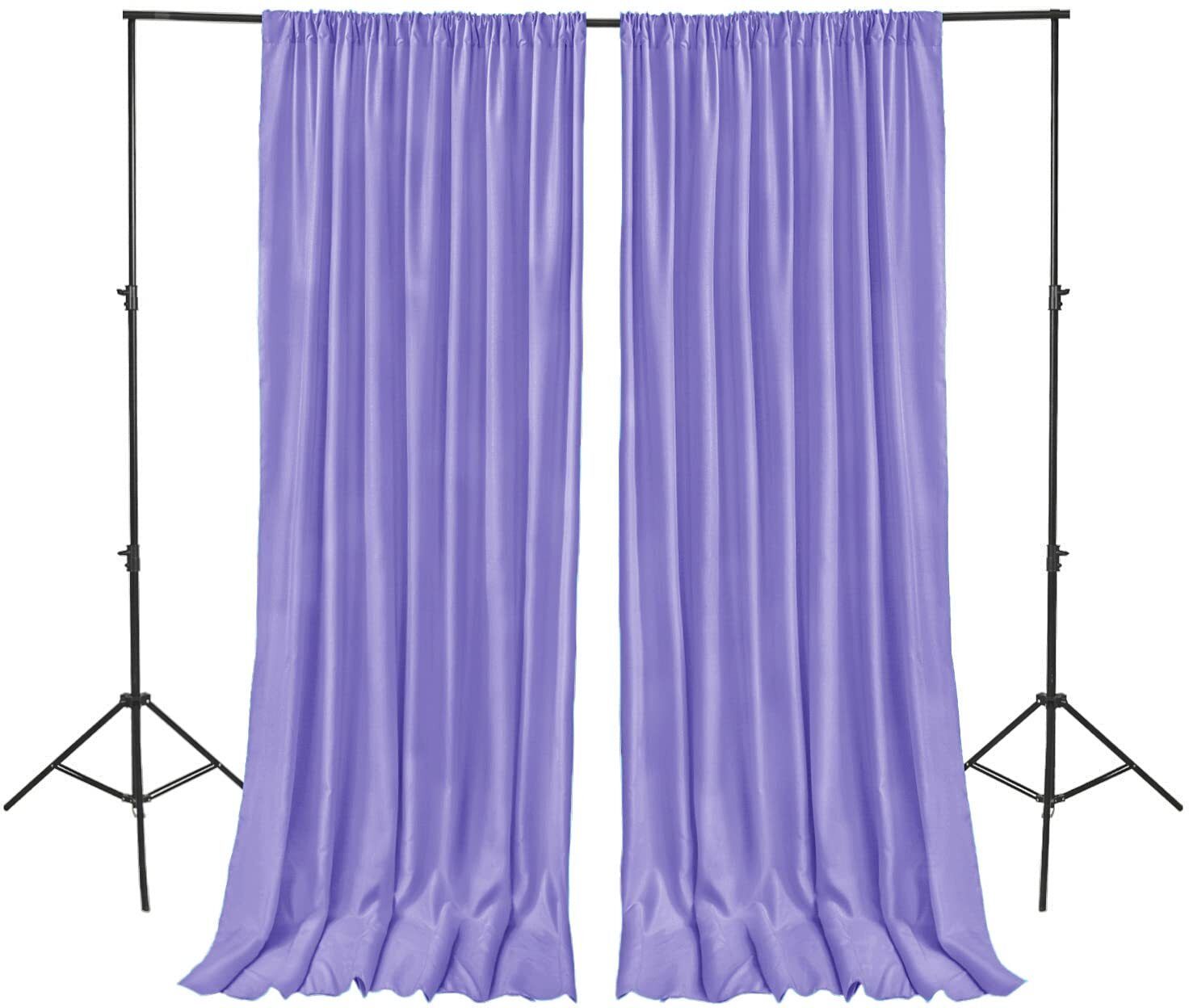 Cam cart Light purple Decoration Backdrop Curtain Background Wedding Parties 4x8 Set of 2 Reflector-image-2
