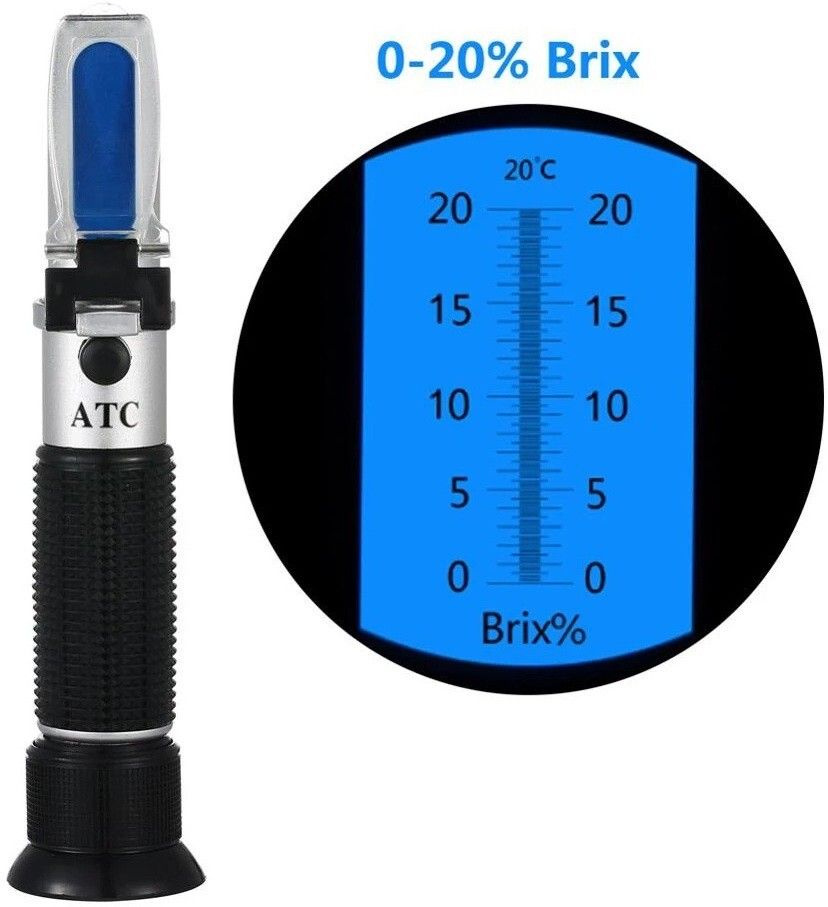 real instruments 0-20% Brix Hand Refractometer For Food Honey Beer Milk Fruit Juice Sugar Tester Manual Handheld Refractometer-picture-23