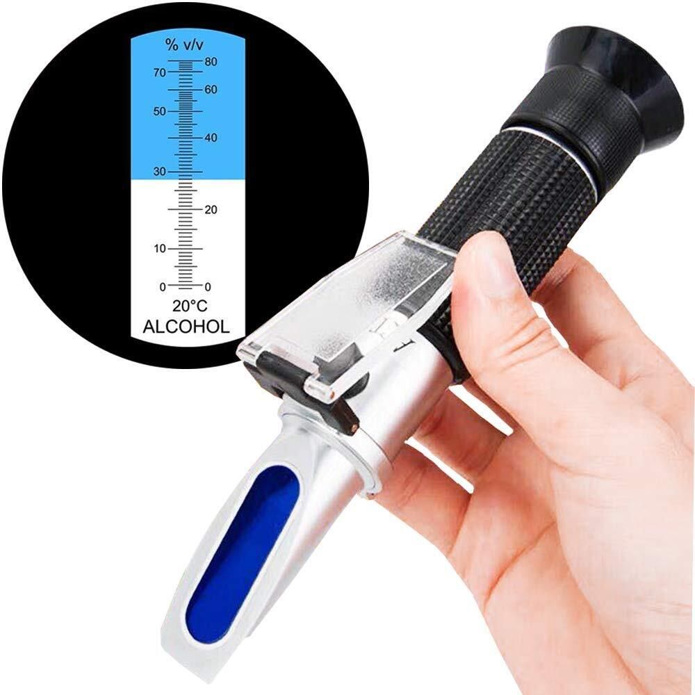 real instruments Professional Spirit Alcohol Refractometer 0-80% ABV Volume Tester Manual Handheld Refractometer-picture-24