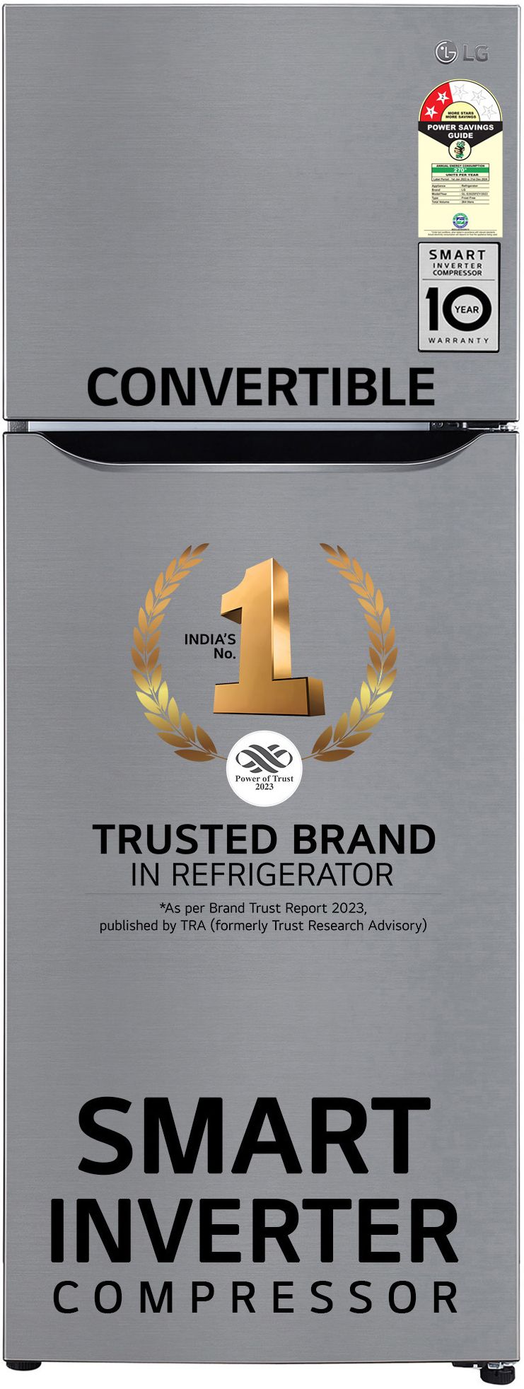 264 L Frost Free Double Door 2 Star Convertible Refrigeratorwith Smart Inverter Compressor