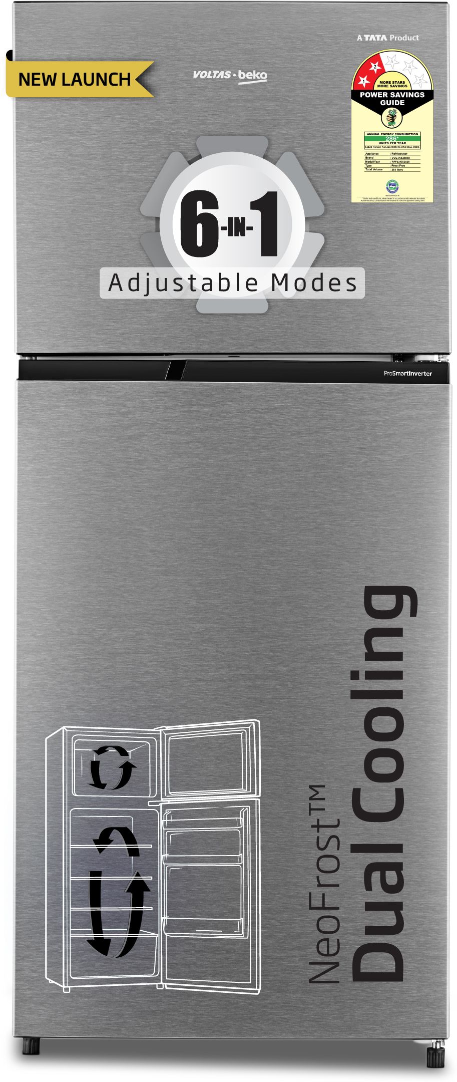 283 L Frost Free Double Door 2 Star Refrigerator