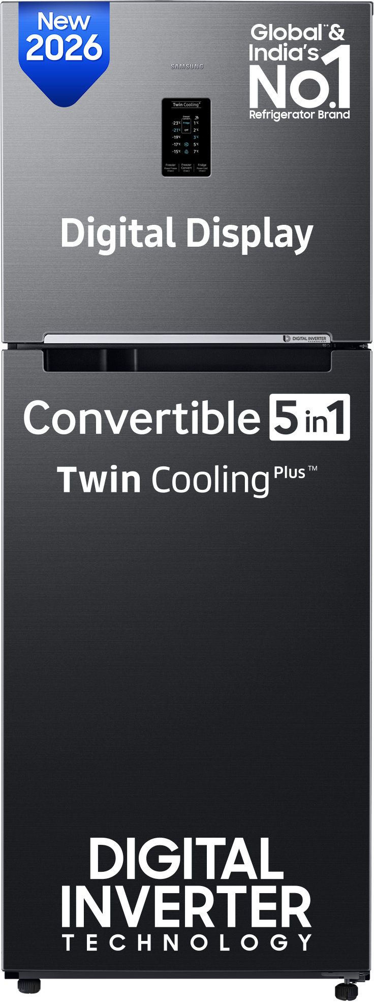 301 L Frost Free Double Door Top Mount 2 Star Refrigerator-image-46