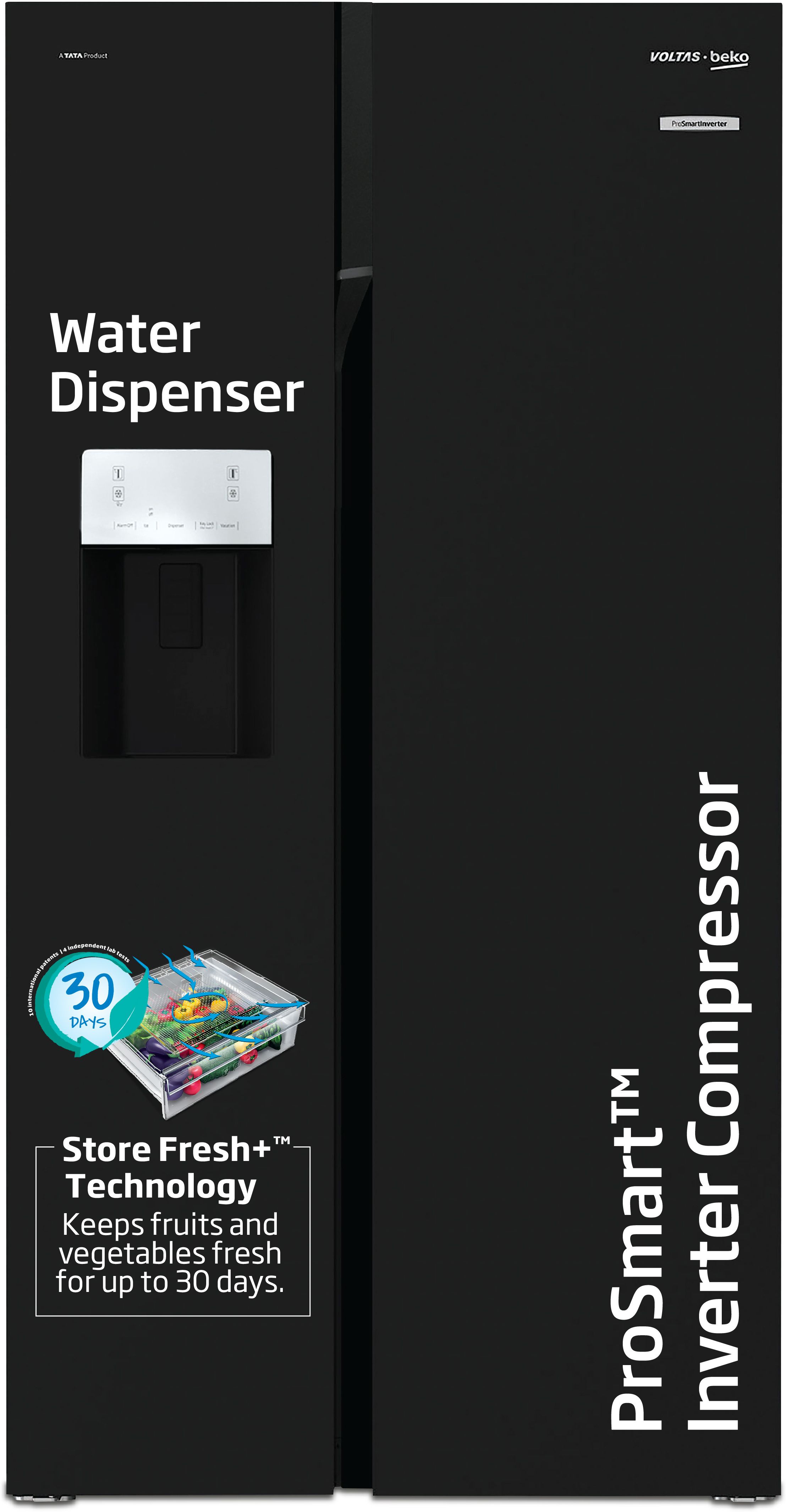 634 L Frost Free Side by Side Refrigeratorwith Pro Smart Inverter compressor Water Dispenser and Neo Frost Dual Cooling Technology-image-41