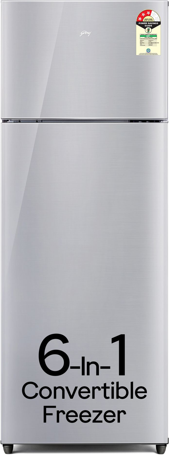 223 L Frost Free Double Door 3 Star Convertible Refrigeratorwith Freezer 95%+ Food Surface Disinfection