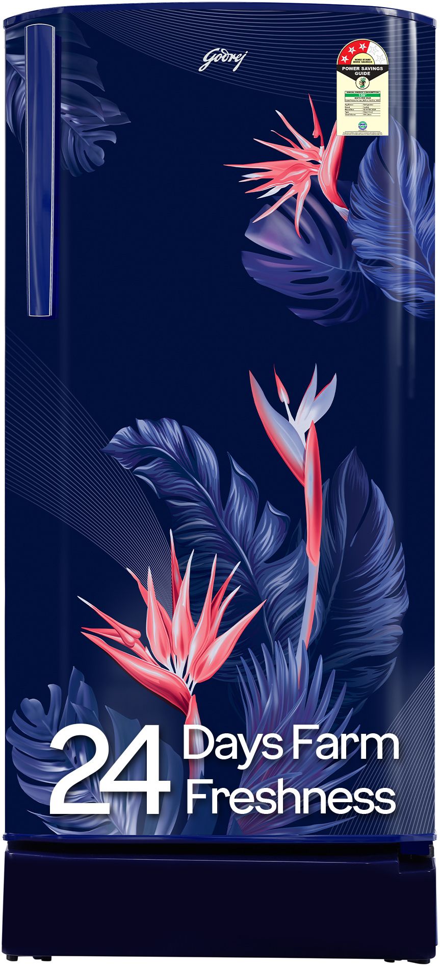 183 L Direct Cool Single Door 3 Star Refrigeratorwith Jumbo Vegetable Tray and Toughened Glass Shelves