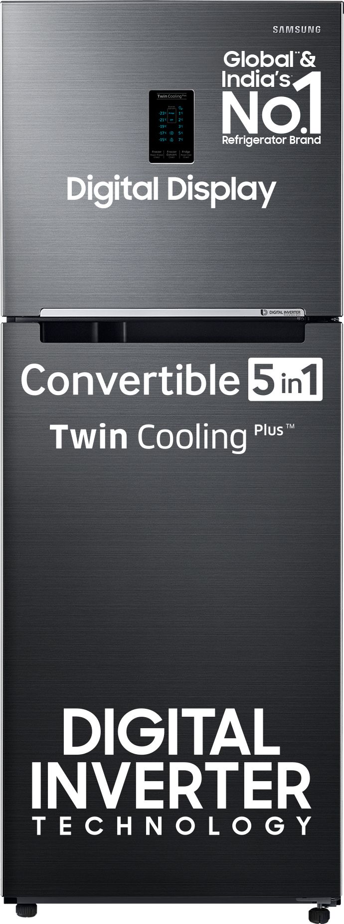 301 L Frost Free Double Door 3 Star Convertible Refrigerator