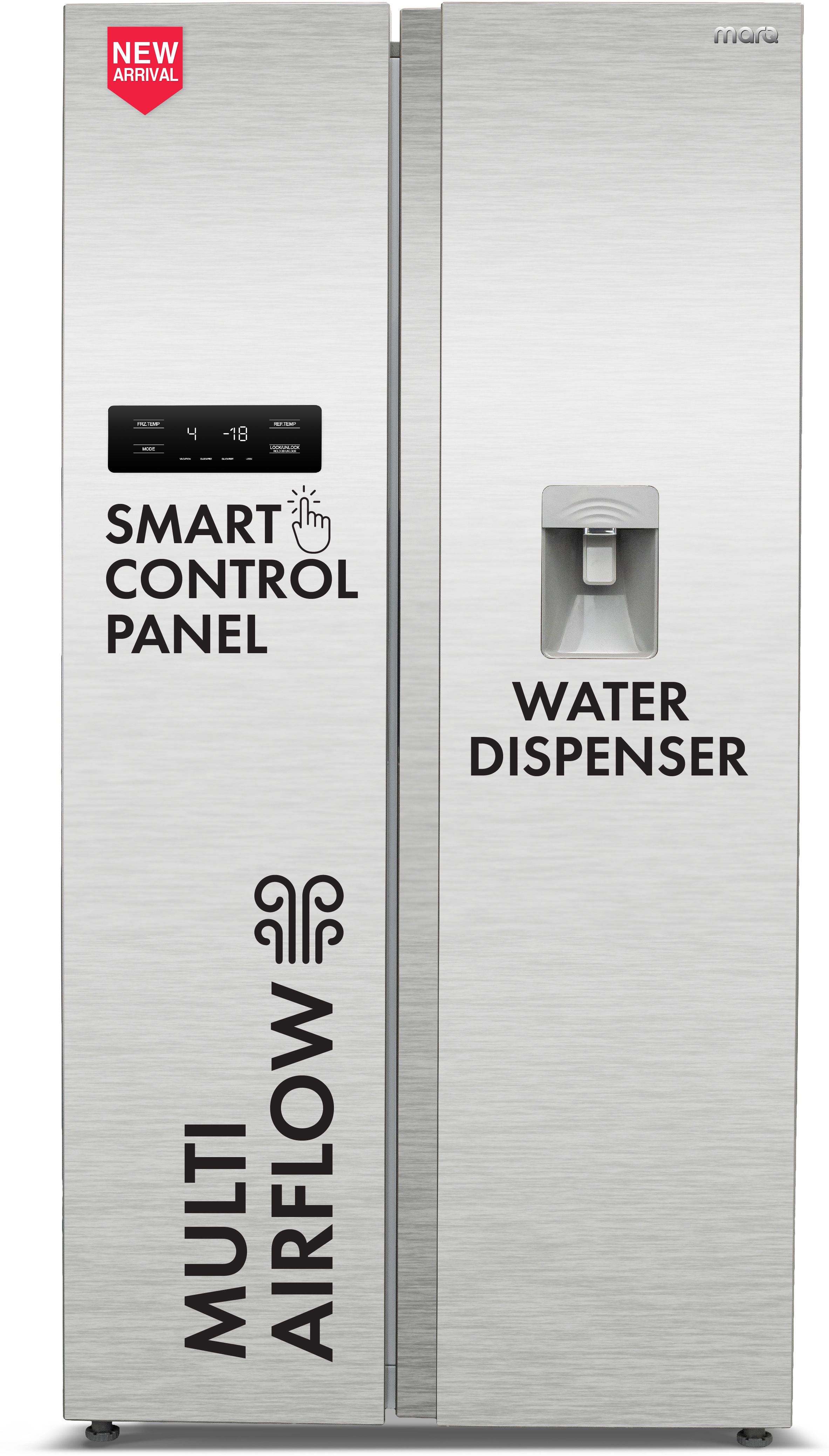 584 L Frost Free Side by Side Refrigeratorwith Water Dispenser, Fresh Lock and Multi Airflow Technology