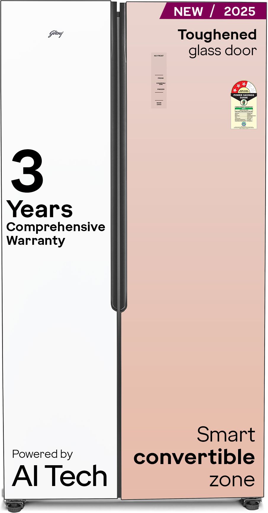 600 L Frost Free Side by Side 3 Star Refrigerator with Powered By AI, Smart convertible Zones With Digital Touch Panel-image-23