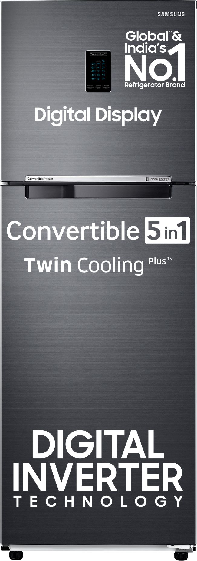 322 L Frost Free Double Door 3 Star Convertible Refrigerator