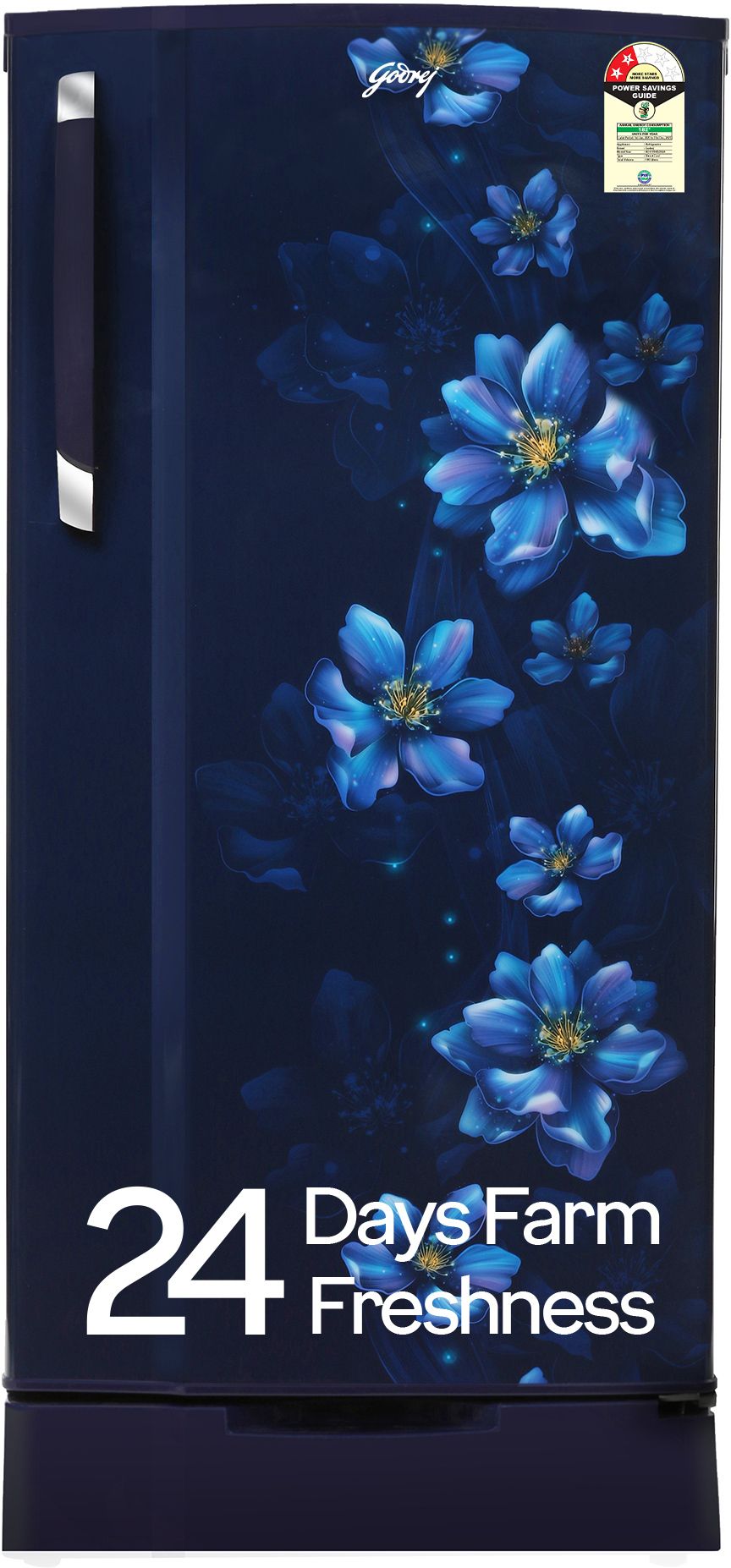 183 L Direct Cool Single Door 2 Star Refrigeratorwith Jumbo Vegetable Tray and Toughened Glass Shelves