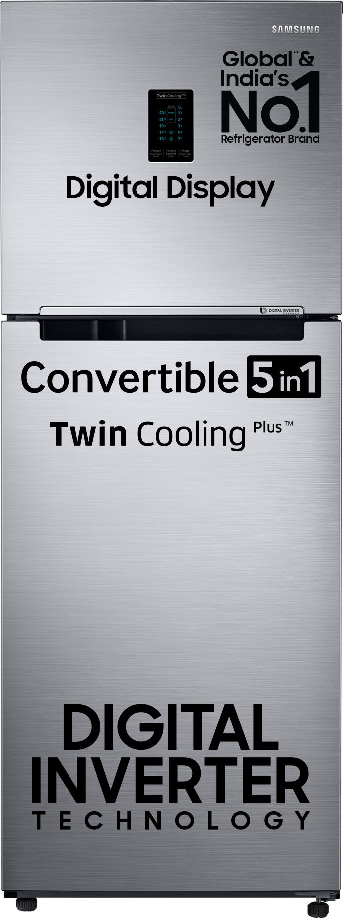 322 L Frost Free Double Door 2 Star Convertible Refrigerator