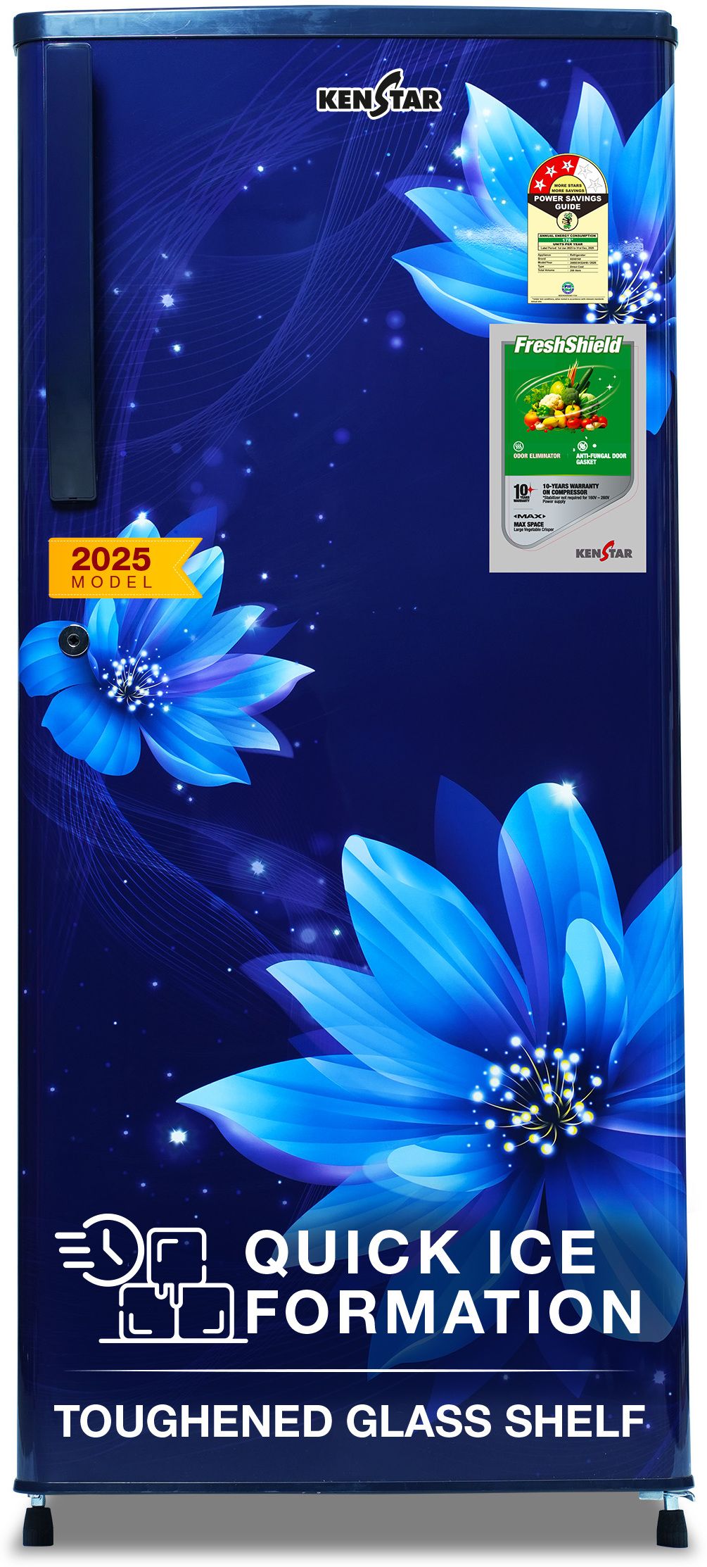 208 L Direct Cool Single Door 3 Star Refrigeratorwith Large Vegetable Basket and Powerful Inverter Compressor