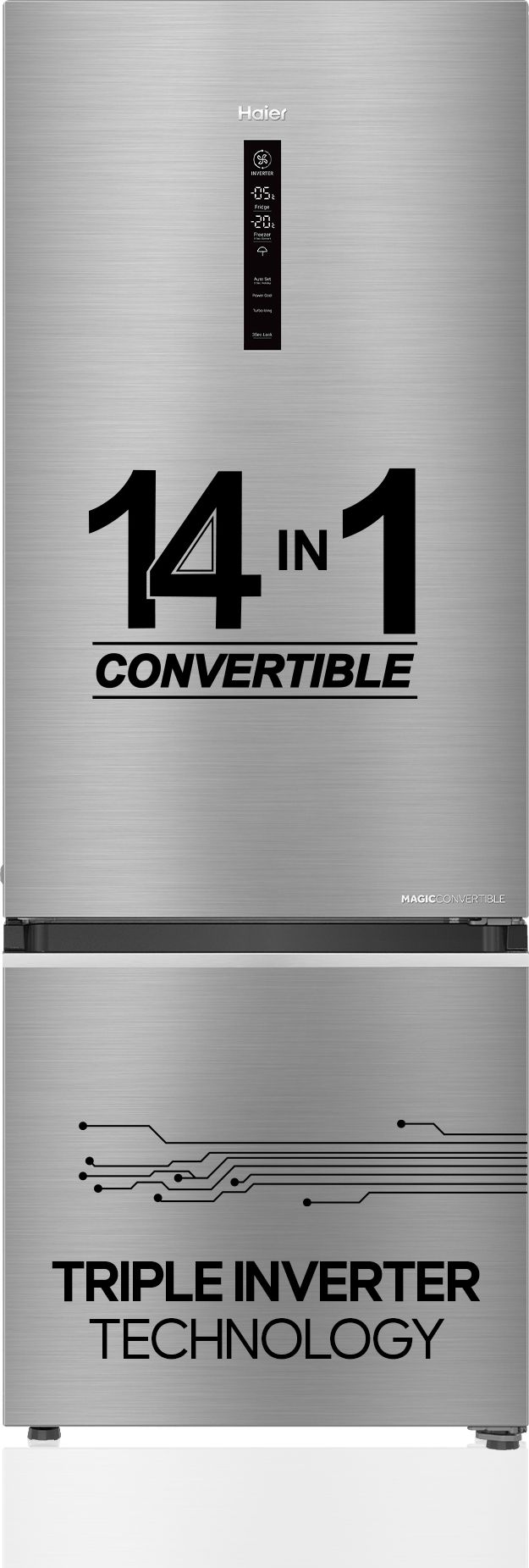 325 L Frost Free Double Door 3 Star Convertible Refrigeratorwith 3-Star 14 In 1 Convertible Modes, 1 Hour Icing Technology, Digital Control Panel