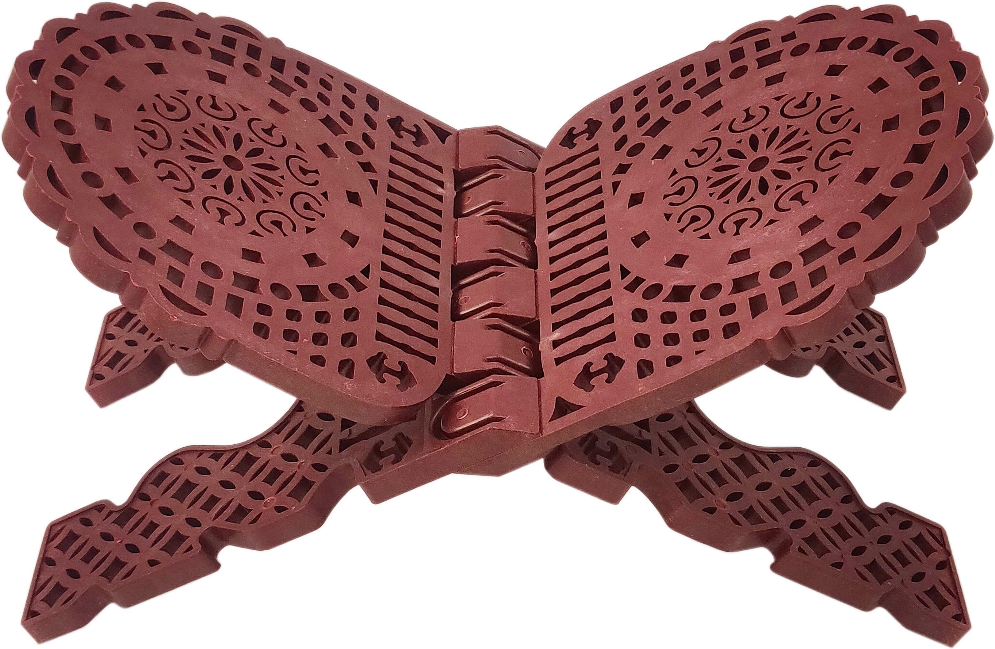 Plastic Rehal box Holy Book Stand for Reading Quran, Geeta, Guru Granth Sahib, bibil ETC Plastic Brown Book Rest-image-2