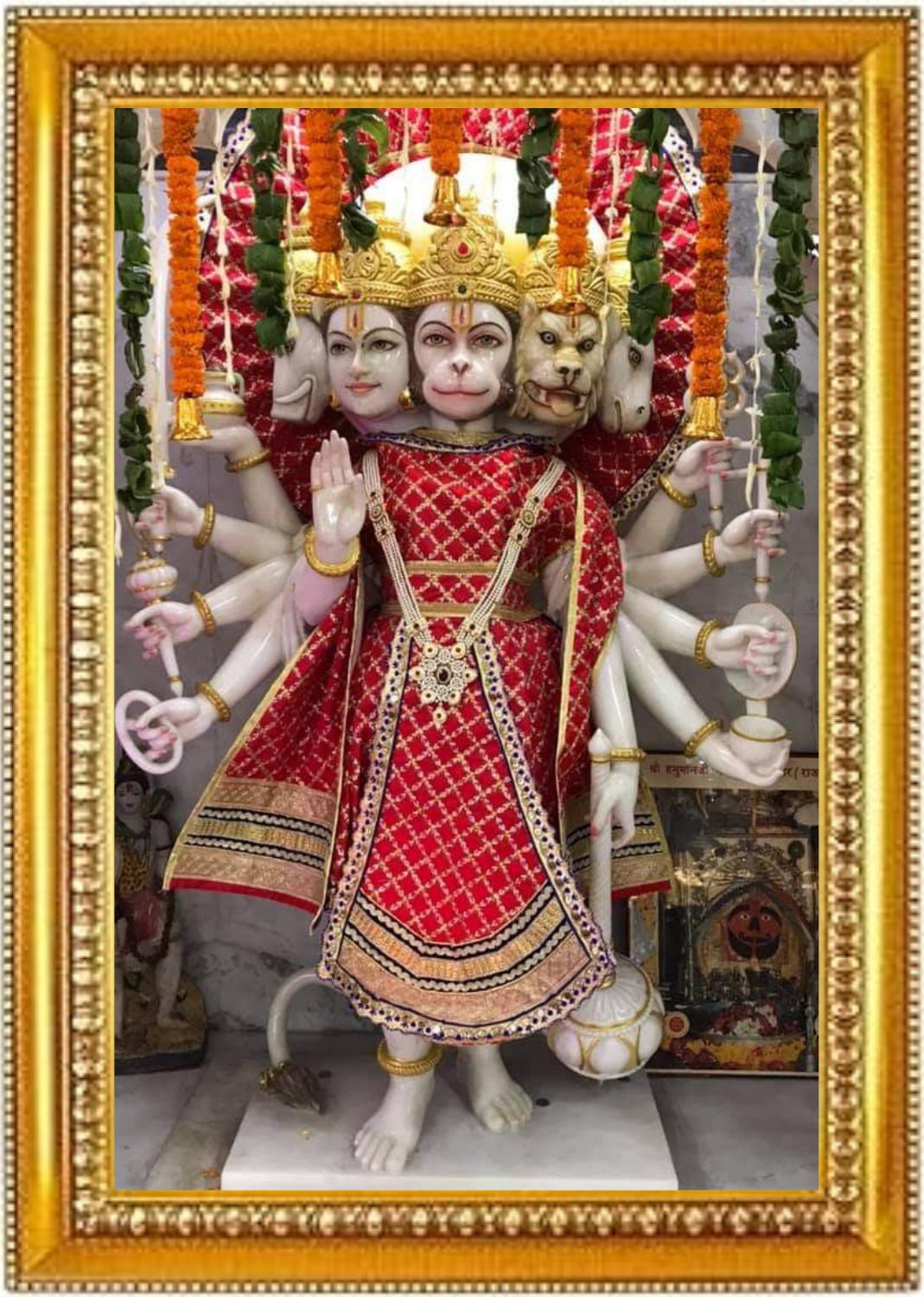 Panchmukhi Hanuman Ji Premium HD Photo Frame Religious Frame-image-15