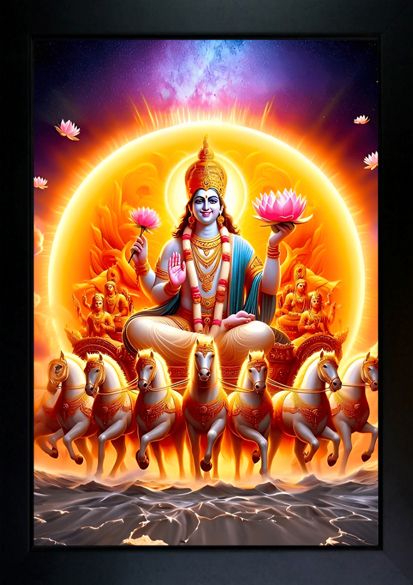 surya dev photo frame Religious Frame-image-36